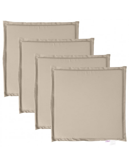 Imbottitura per Seduta Giardino 4pz Tortora 45x45x2 cm Quadrato