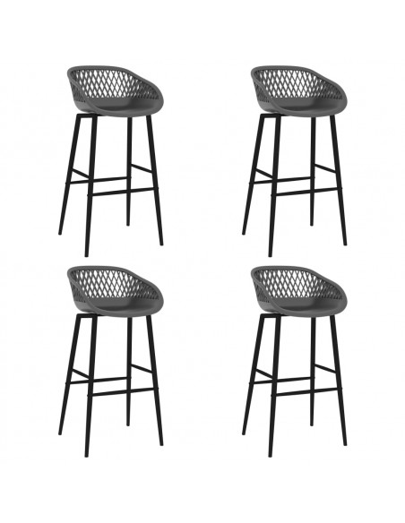 Set da Bar 5 pz Bianco e Grigio
