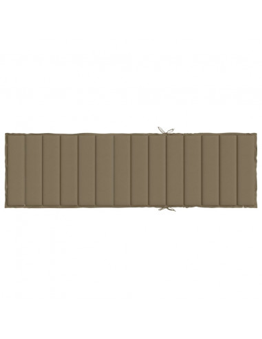 Cuscino per Lettino Prendisole Tortora Mélange 200x60x4 cm