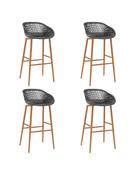 Set da Bar 5 pz Bianco e Grigio