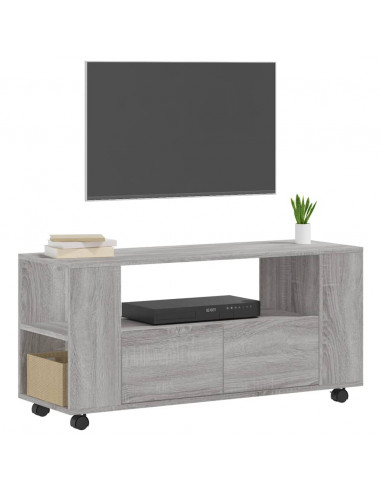 Mobile Porta TV Grigio Sonoma 102x34,5x43 cm Legno Multistrato