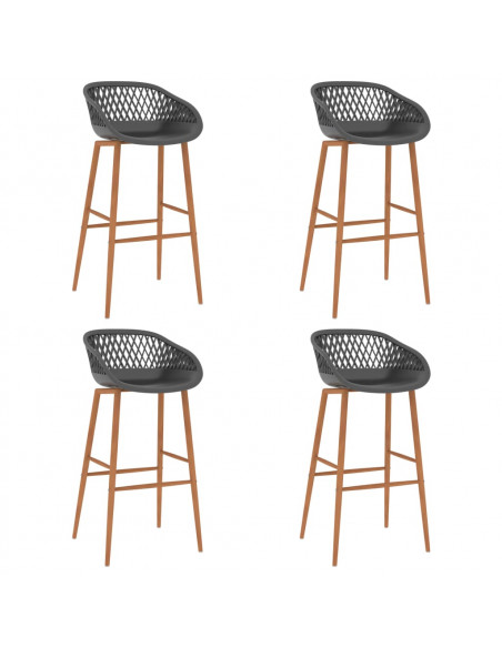 Set da Bar 5 pz Nero e Grigio