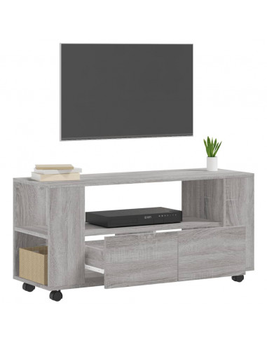 Mobile Porta TV Grigio Sonoma 102x34,5x43 cm Legno Multistrato
