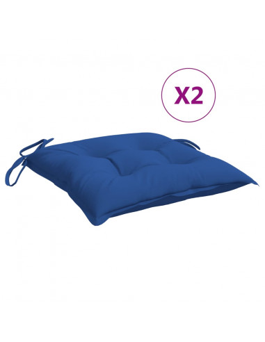 Cuscini per Pallet 2 pz Blu 50x50x7 cm Tessuto Oxford
