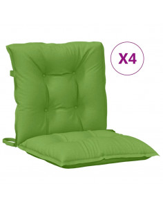 Cuscini Sedia Schiena Bassa 4 pz Verde Mélange 100x50x7 Tessuto 2