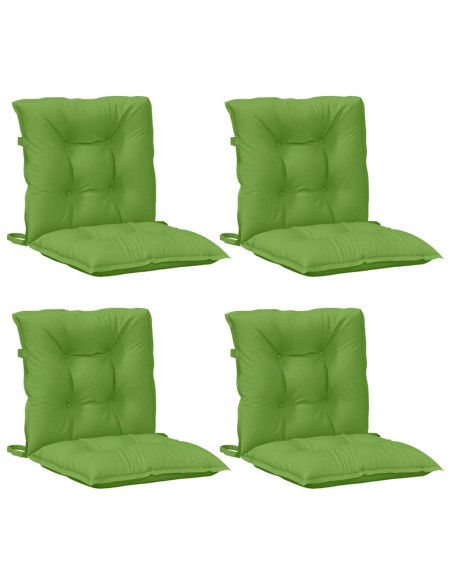 Cuscini Sedia Schiena Bassa 4 pz Verde Mélange 100x50x7 Tessuto