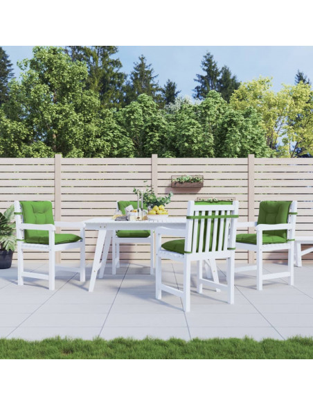 Cuscini Sedia Schiena Bassa 4 pz Verde Mélange 100x50x7 Tessuto