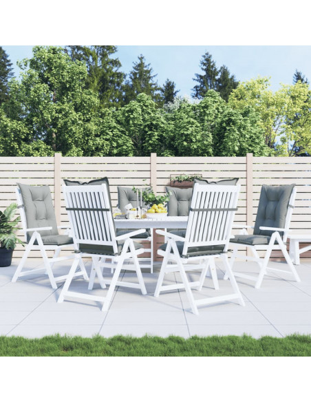 Cuscini Sedia Schiena Alta 6 Grigio Mélange 120x50x7 Tessuto