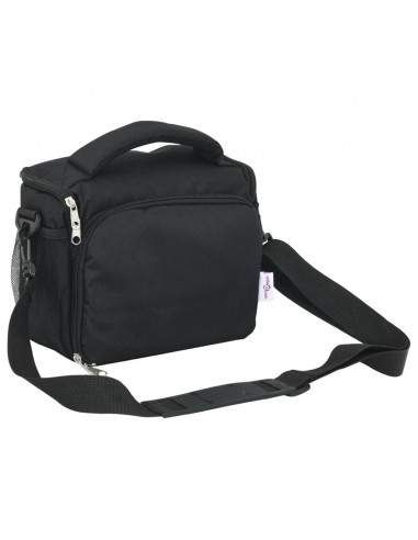 Borsa Fotocamera con Coperta Impermeabile Nera Tessuto Oxford