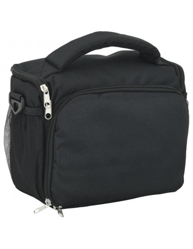 Borsa Fotocamera con Coperta Impermeabile Nera Tessuto Oxford
