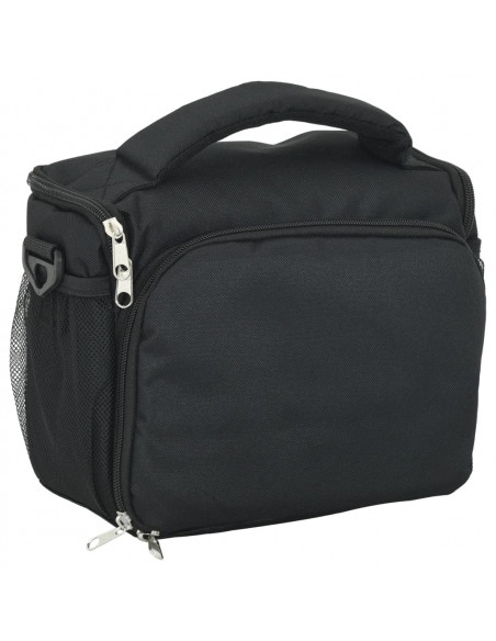 Borsa Fotocamera con Coperta Impermeabile Nera Tessuto Oxford