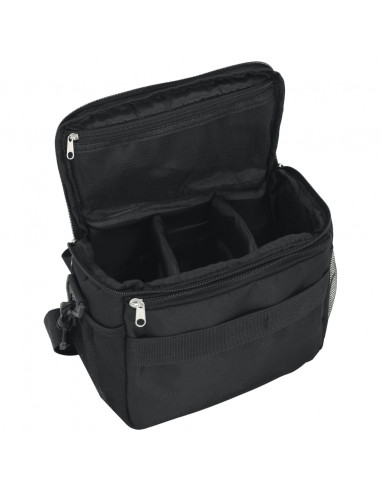 Borsa Fotocamera con Coperta Impermeabile Nera Tessuto Oxford