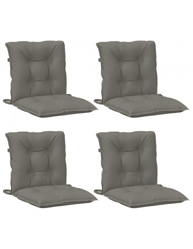 Cuscini Sedia Schiena Bassa 4 pz Grigio Mélange 100x50x7 cm