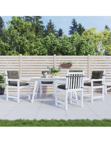 Cuscini Sedia Schiena Bassa 4 pz Grigio Mélange 100x50x7 cm