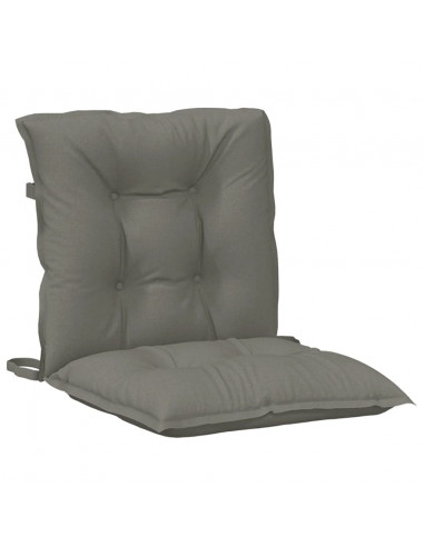 Cuscini Sedia Schiena Bassa 4 pz Grigio Mélange 100x50x7 cm