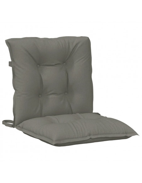 Cuscini Sedia Schiena Bassa 4 pz Grigio Mélange 100x50x7 cm