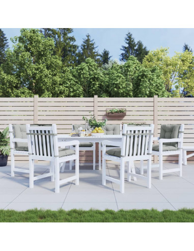 Cuscini Sedia Schiena Bassa 4 pz Grigio Mélange 100x50x7 cm