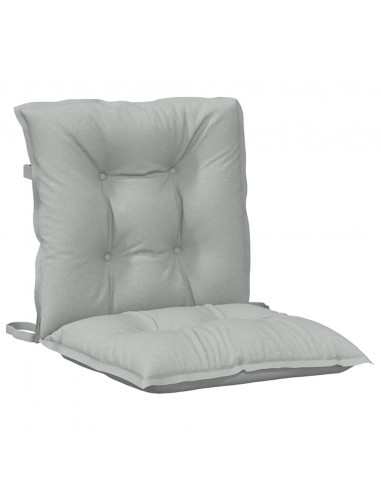 Cuscini Sedia Schiena Bassa 4 pz Grigio Mélange 100x50x7 cm