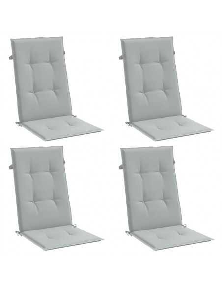 Cuscini Sedia Schiena Alta 4 Grigio Mélange 120x50x4 Tessuto