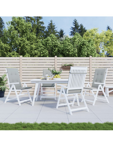 Cuscini Sedia Schiena Alta 4 Grigio Mélange 120x50x4 Tessuto