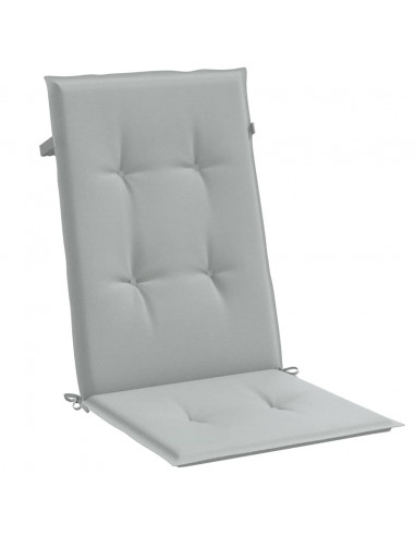 Cuscini Sedia Schiena Alta 4 Grigio Mélange 120x50x4 Tessuto