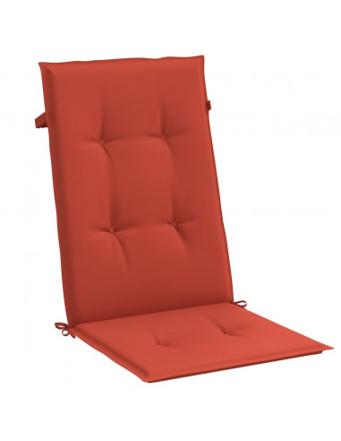Cuscini Sedia Schiena Alta 2 Rosso Mélange 120x50x4 Tessuto