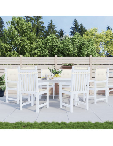 Cuscini Sedia Schiena Bassa 6 pz Crema Mélange 100x50x4 Tessuto