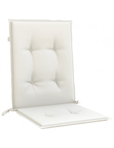 Cuscini Sedia Schiena Bassa 6 pz Crema Mélange 100x50x4 Tessuto