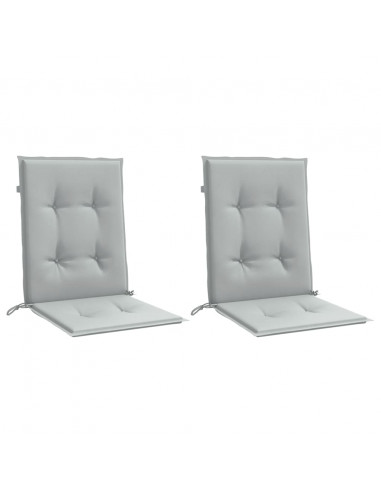 Cuscini Sedia Schiena Bassa 4 pz Grigio Mélange 100x50x4 cm