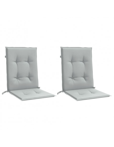 Cuscini Sedia Schiena Bassa 4 pz Grigio Mélange 100x50x4 cm