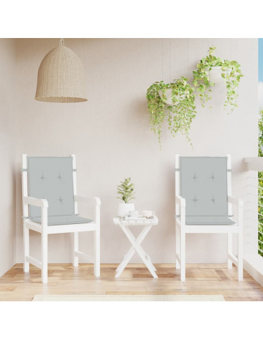 Cuscini Sedia Schiena Bassa 4 pz Grigio Mélange 100x50x4 cm