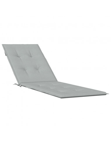 Cuscino per Sdraio Grigio Chiaro Mélange (75+105)x50x3 Tessuto