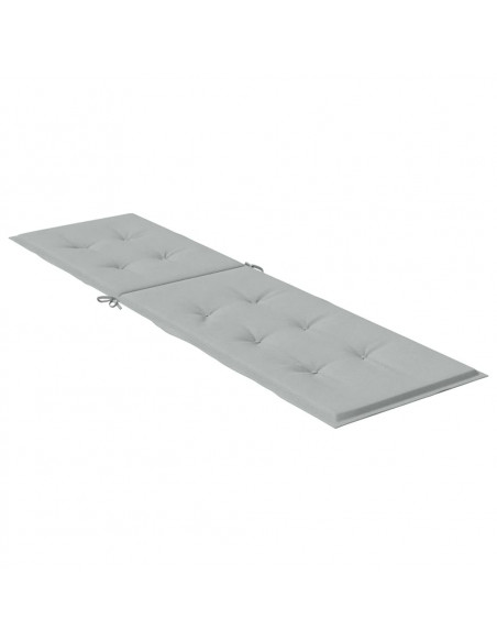 Cuscino per Sdraio Grigio Chiaro Mélange (75+105)x50x3 Tessuto