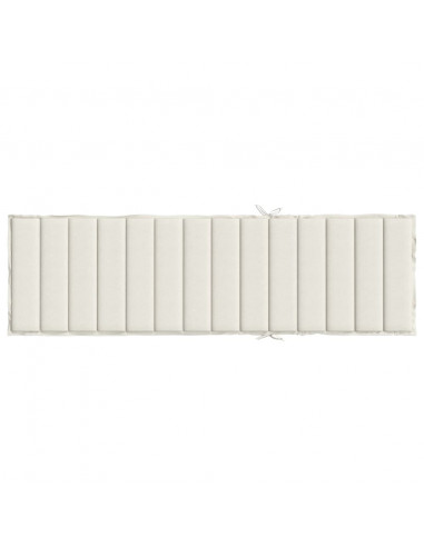 Cuscino per Lettino Prendisole Crema Mélange 200x50x4cm Tessuto