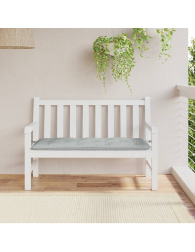 Cuscino Panca Giardino Grigio Chiaro Mélange 120x50x7cm Tessuto