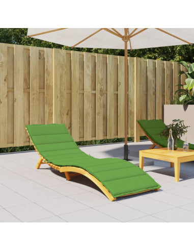 Cuscino per Lettino Prendisole Verde Mélange 200x60x4cm Tessuto