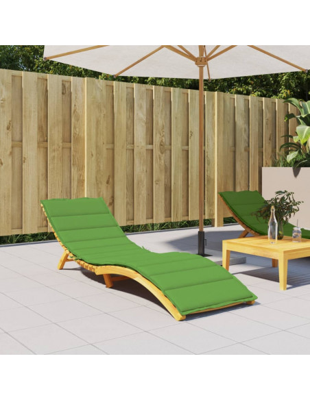 Cuscino per Lettino Prendisole Verde Mélange 200x60x4cm Tessuto