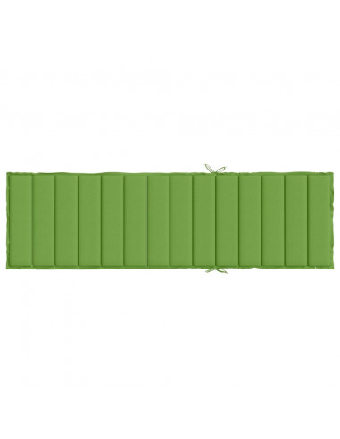 Cuscino per Lettino Prendisole Verde Mélange 200x60x4cm Tessuto