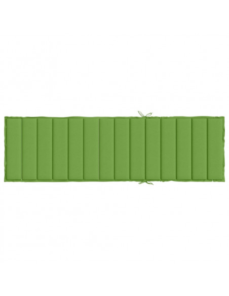 Cuscino per Lettino Prendisole Verde Mélange 200x60x4cm Tessuto