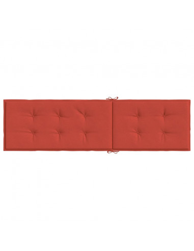 Cuscino per Sdraio Rosso Mélange (75+105) x 50 x 4 cm in Tessuto