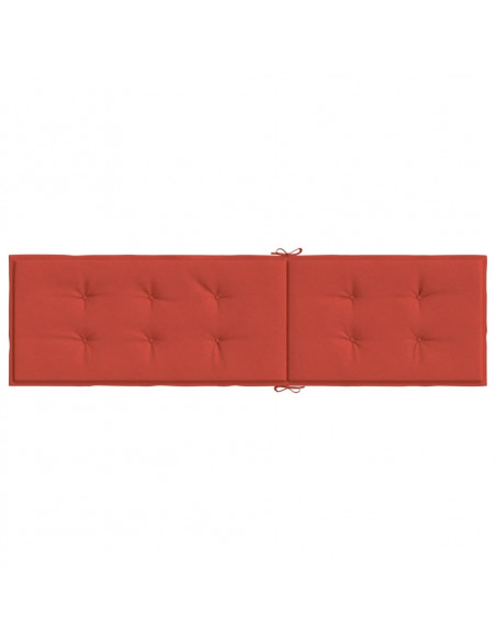 Cuscino per Sdraio Rosso Mélange (75+105)x50x3 cm in Tessuto