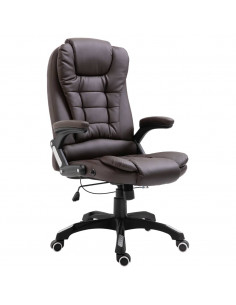 Sedia da Ufficio Marrone in Vera Pelle 2