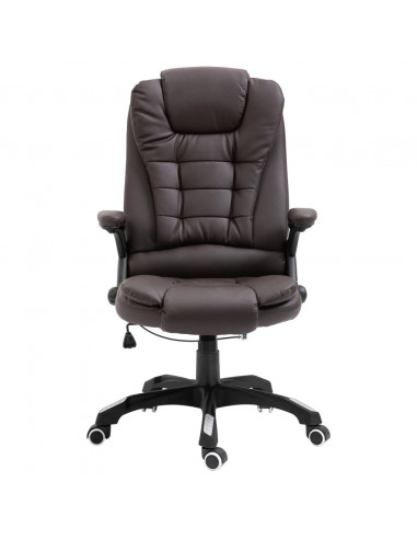 Sedia da Ufficio Marrone in Vera Pelle