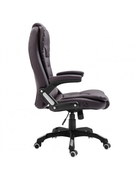 Sedia da Ufficio Marrone in Vera Pelle