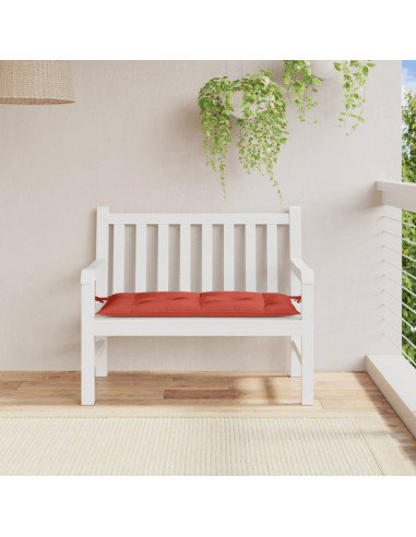 Cuscino Panca Giardino Rosso Mélange 100x50x7 cm Tessuto