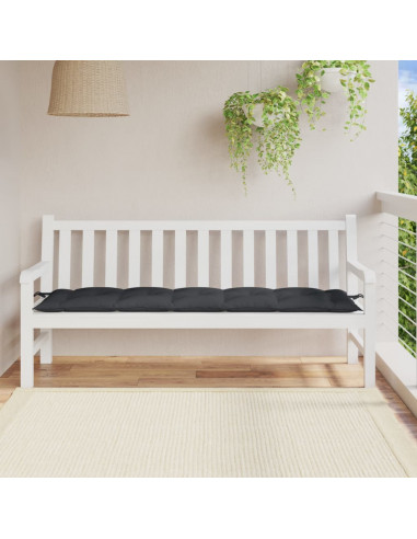 Cuscino Panca da Giardino Antracite Mélange 100x50x7cm Tessuto