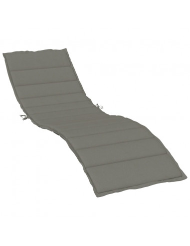 Cuscino per Lettino Prendisole Grigio Scuro Mélange 200x70x4cm