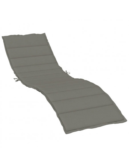 Cuscino per Lettino Prendisole Grigio Scuro Mélange 200x70x4cm
