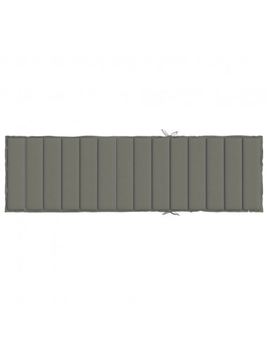 Cuscino per Lettino Prendisole Grigio Scuro Mélange 200x70x4cm