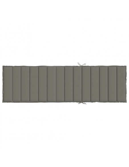 Cuscino per Lettino Prendisole Grigio Scuro Mélange 200x70x4cm